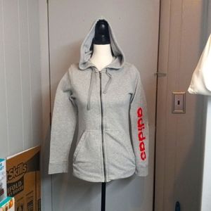Adidas hooded zip up sweatshirt